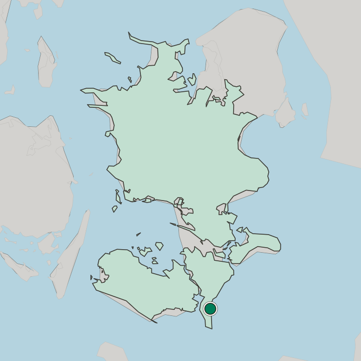 Map showing Marielyst — In Region Sjælland