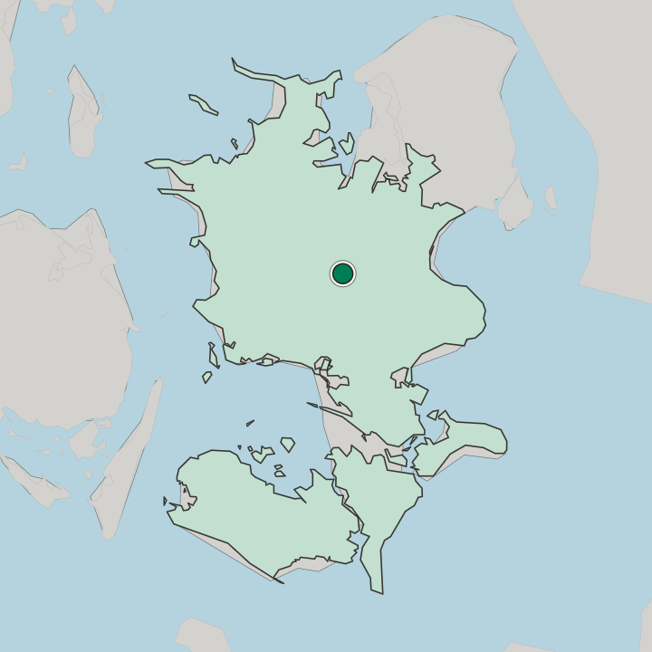 Map showing Ringsted — In Region Sjælland