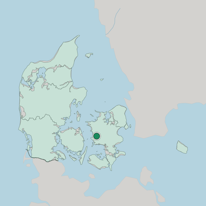 Map showing Slagelse — In Denmark
