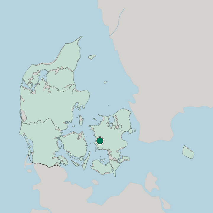 Map showing Slagelse — In Denmark
