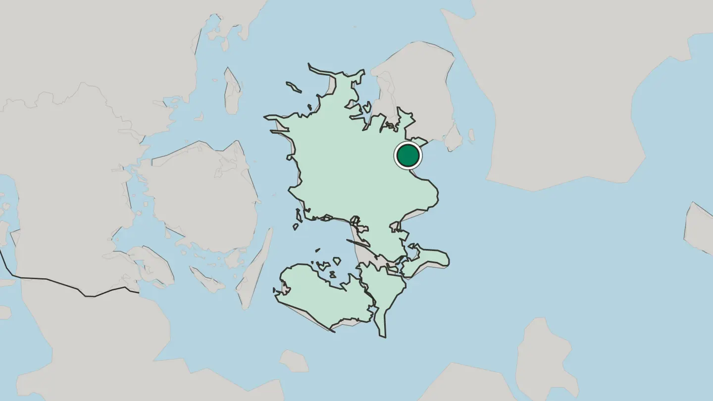 Map of Solrød in Denmark