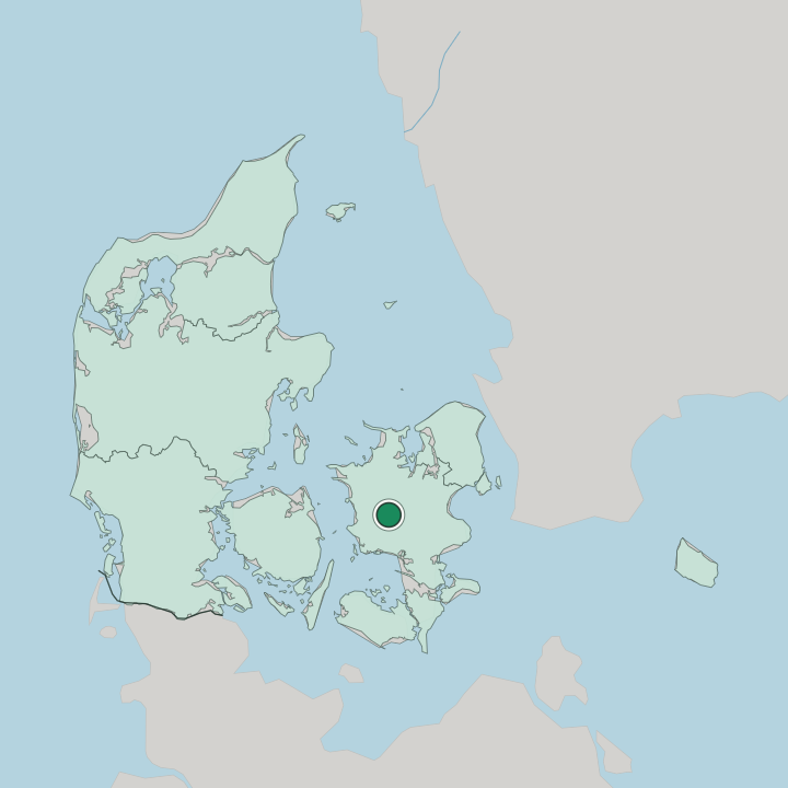 Map showing Sorø — In Denmark