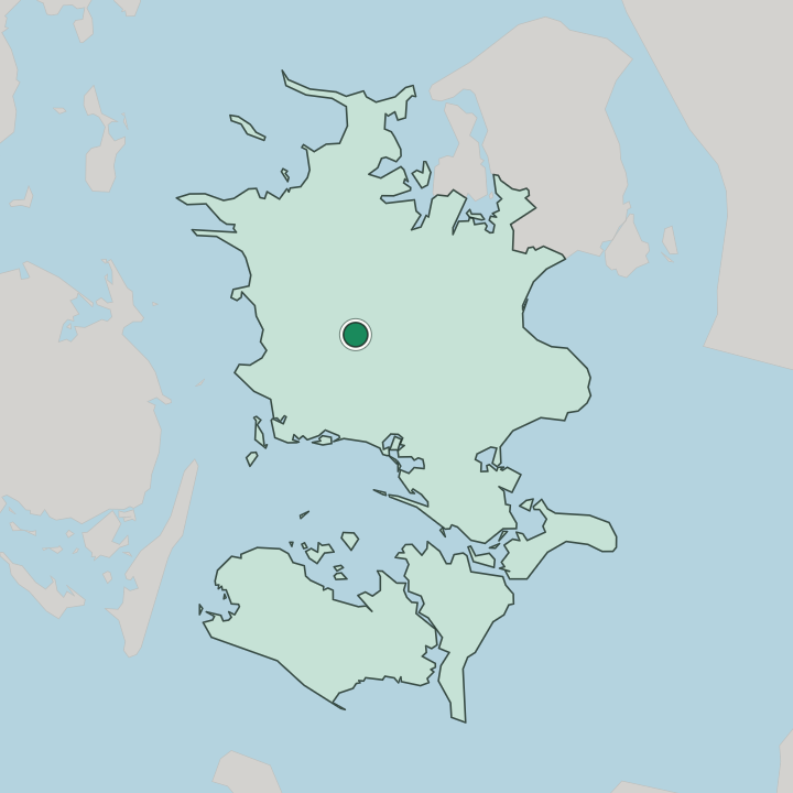 Map showing Sorø — In Region Zealand