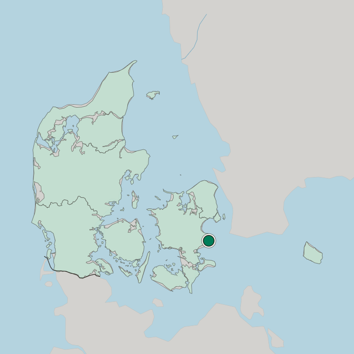 Map showing Store Heddinge — In Denmark