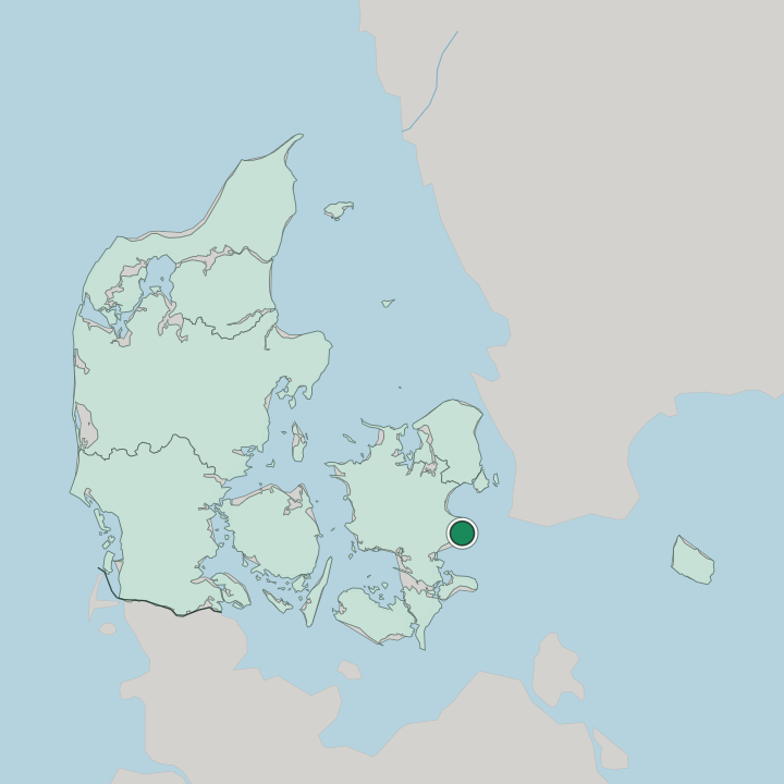 Map showing Store Heddinge — In Denmark
