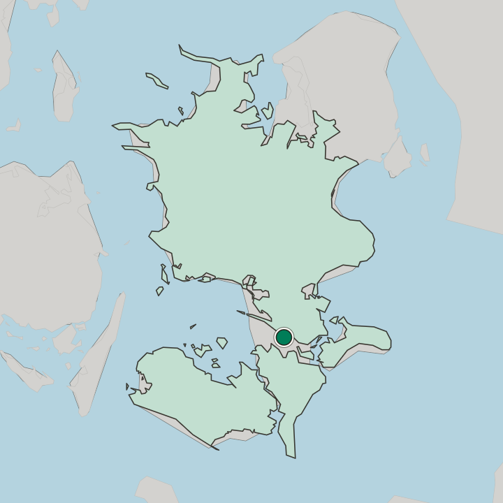 Map showing Vordingborg — In Region Sjælland