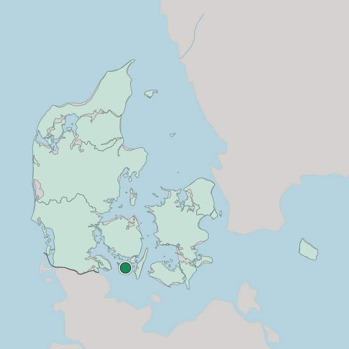 Map showing Ærøskøbing — In Denmark
