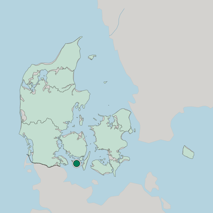 Map showing Ærøskøbing — In Denmark