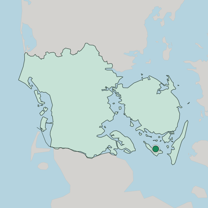 Map showing Ærøskøbing — In Southern Denmark