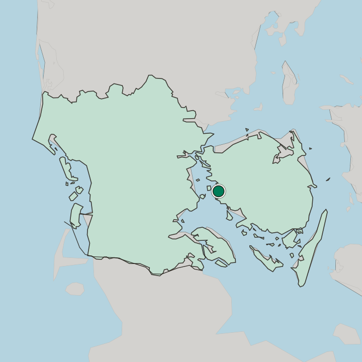 Map showing Assens — In Region Syddanmark