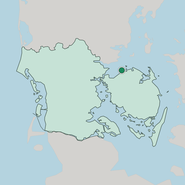 Map showing Bogense — In Southern Denmark