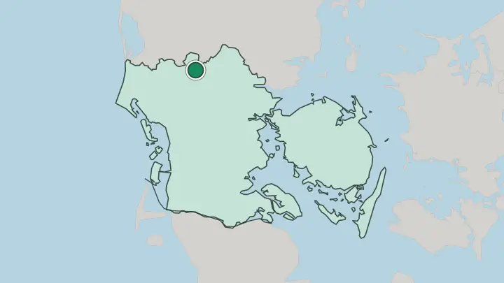 Map of Grindsted in Denmark