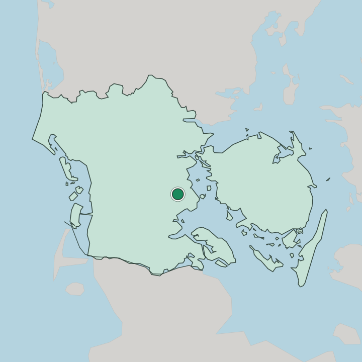 Map showing Haderslev — In Southern Denmark