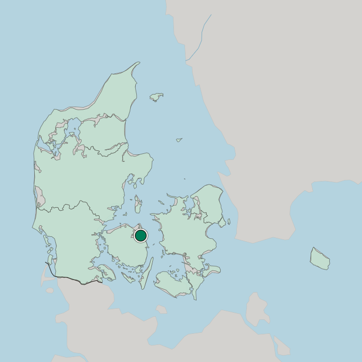 Map showing Kerteminde — In Denmark