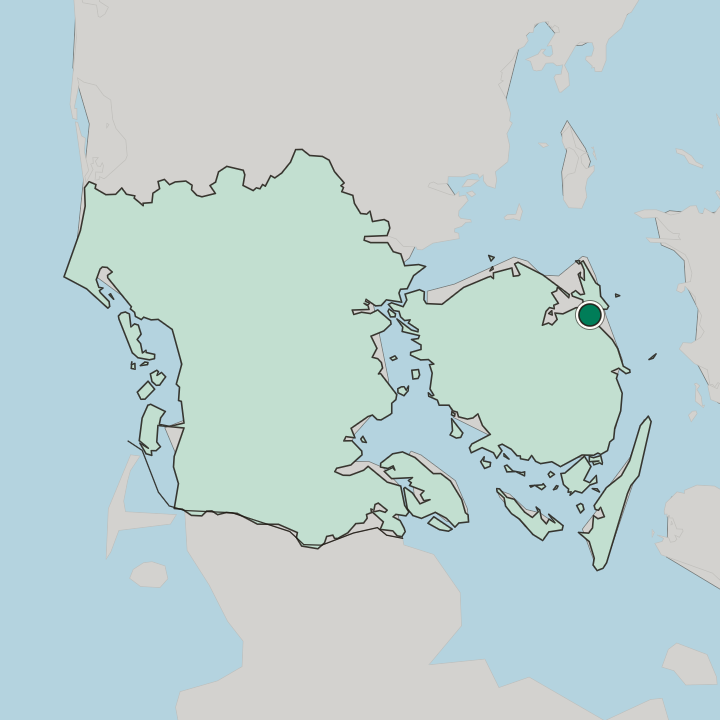 Map showing Kerteminde — In Region Syddanmark