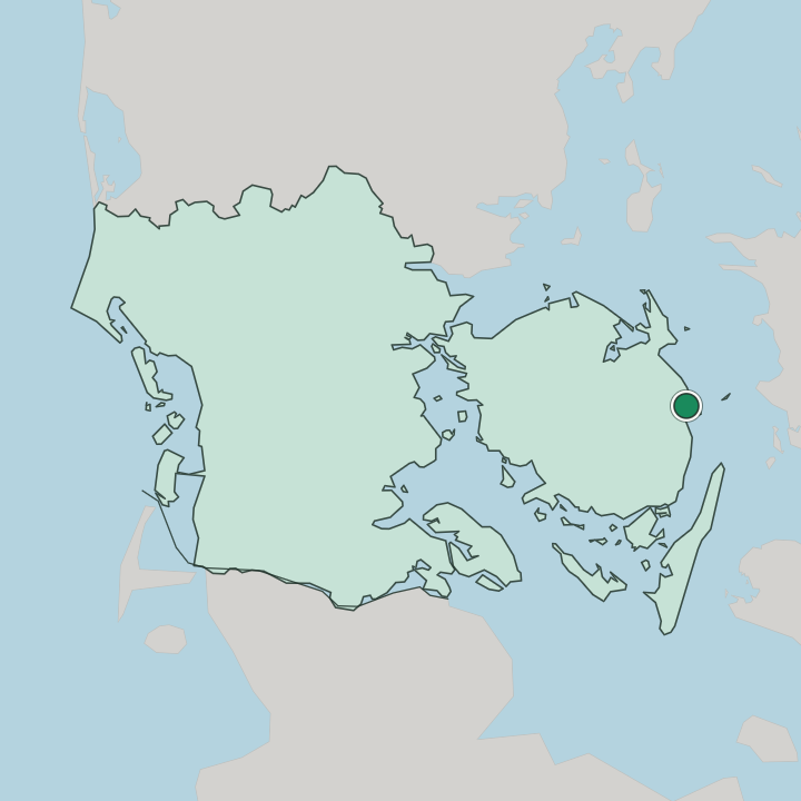 Map showing Nyborg — In Southern Denmark