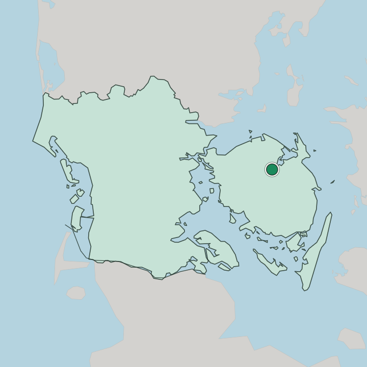 Map showing Hunderup — In Southern Denmark