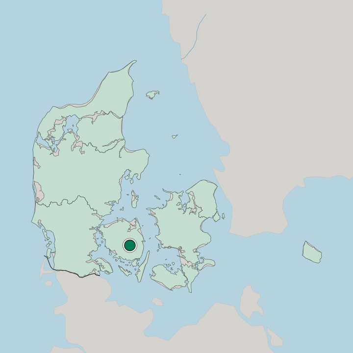 Map showing Ringe — In Denmark