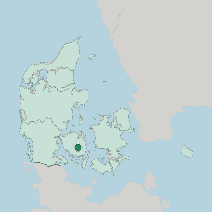 Map showing Ringe — In Denmark