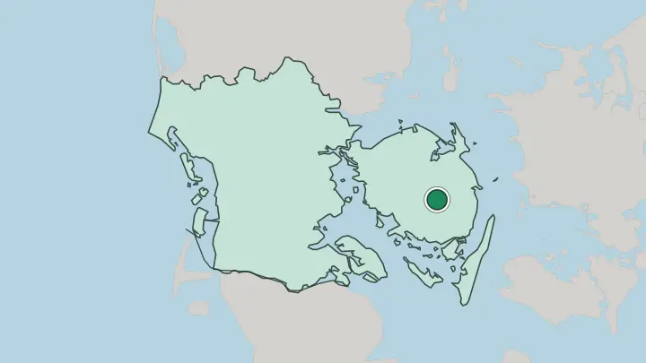 Map of Ringe in Denmark