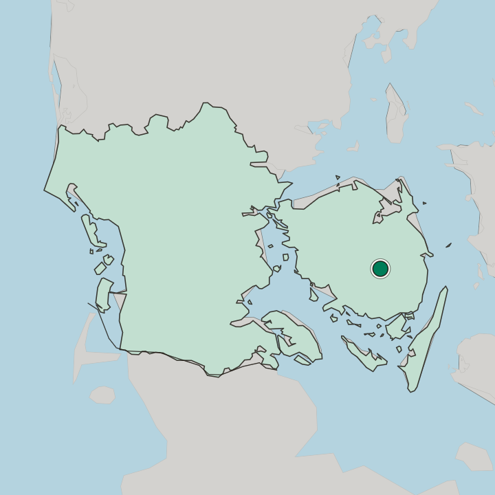 Map showing Ringe — In Region Syddanmark