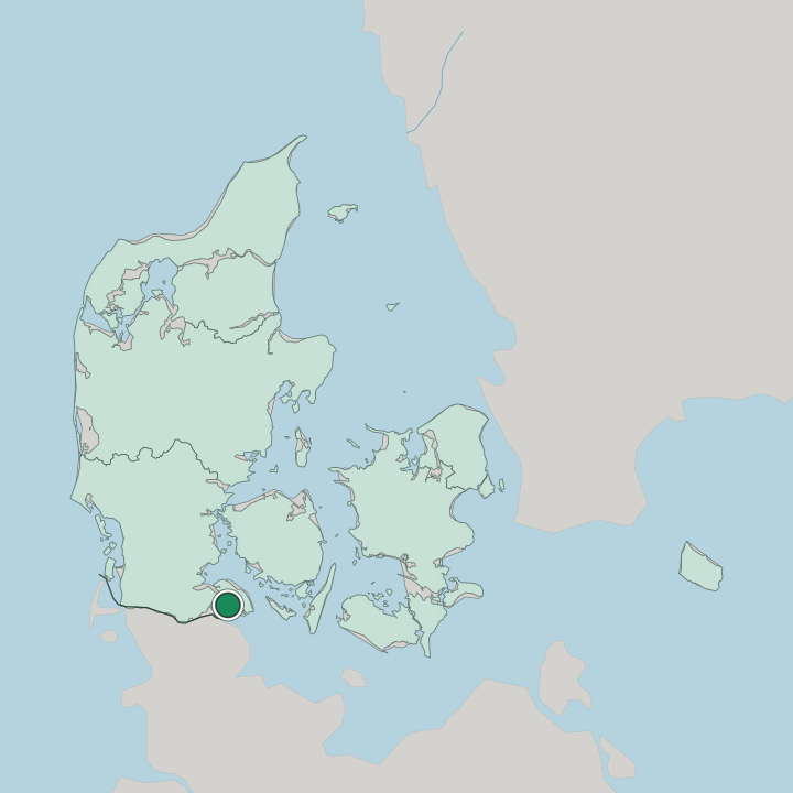 Map showing Sønderborg — In Denmark
