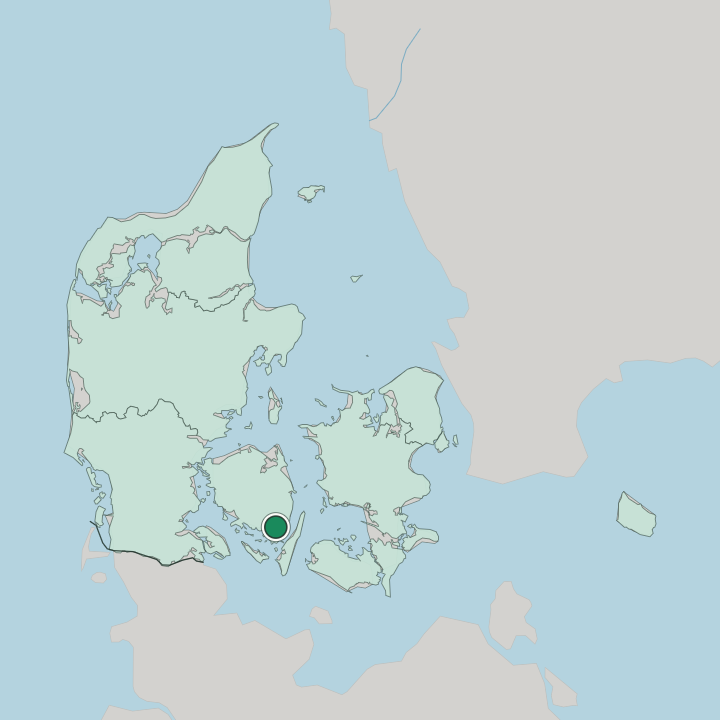 Map showing Svendborg — In Denmark