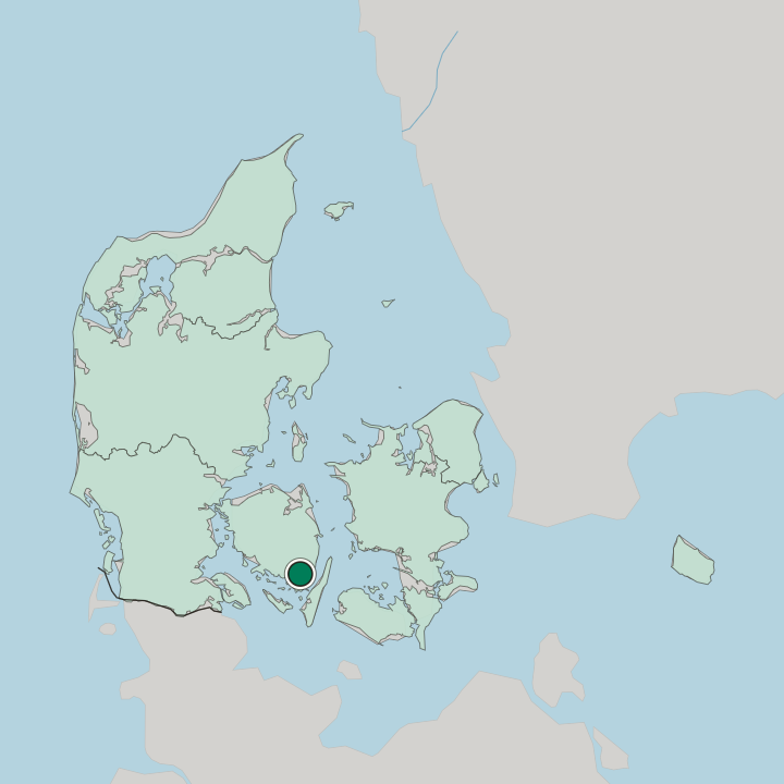Map showing Svendborg — In Denmark