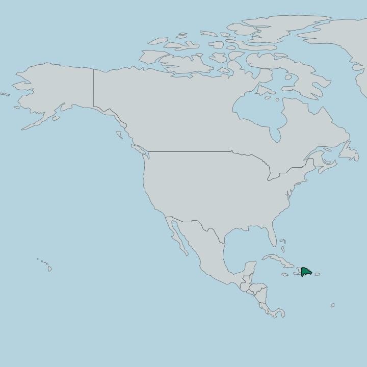 Map showing Dominican Republic — In North America