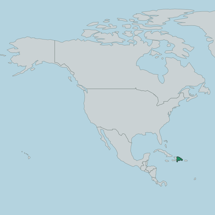 Map showing Dominican Republic — In North America