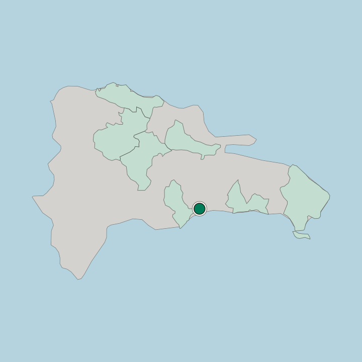 Map showing Santo Domingo — In Dominican Republic