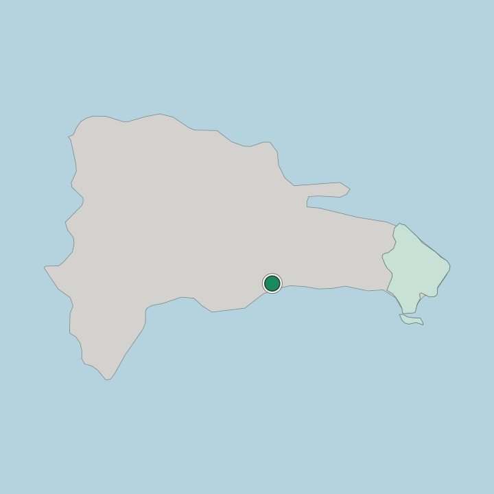 Map showing Santo Domingo — In Dominican Republic