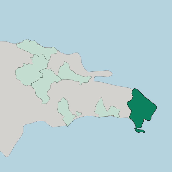 Map showing Provincia de La Altagracia — In Dominican Republic