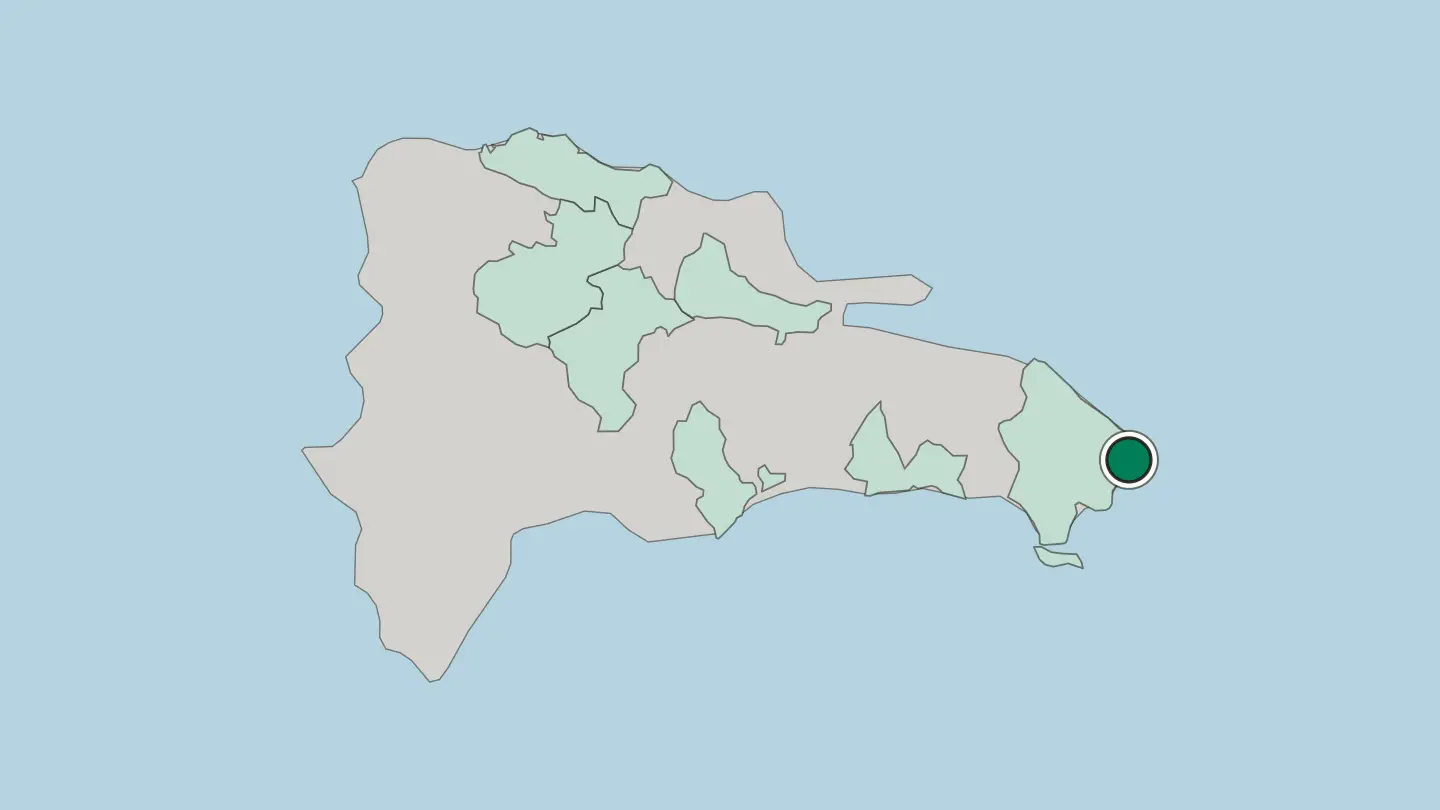 Map of Punta Cana in Dominican Republic