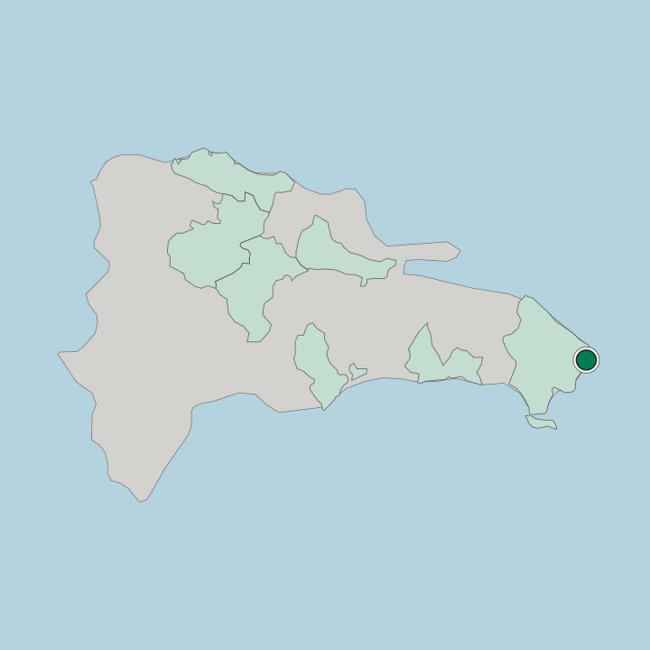 Map showing Punta Cana — In Dominican Republic