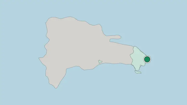 Map of Punta Cana in Dominican Republic