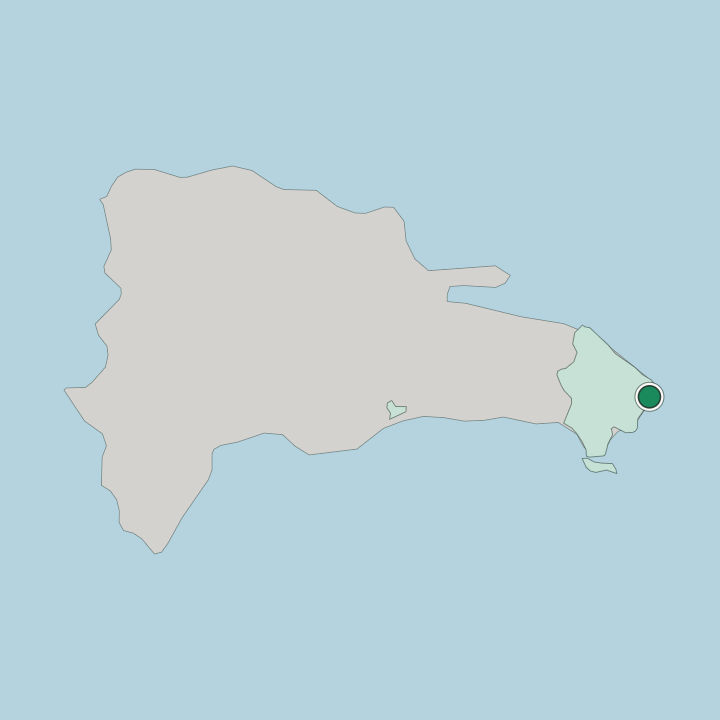 Map showing Punta Cana — In Dominican Republic