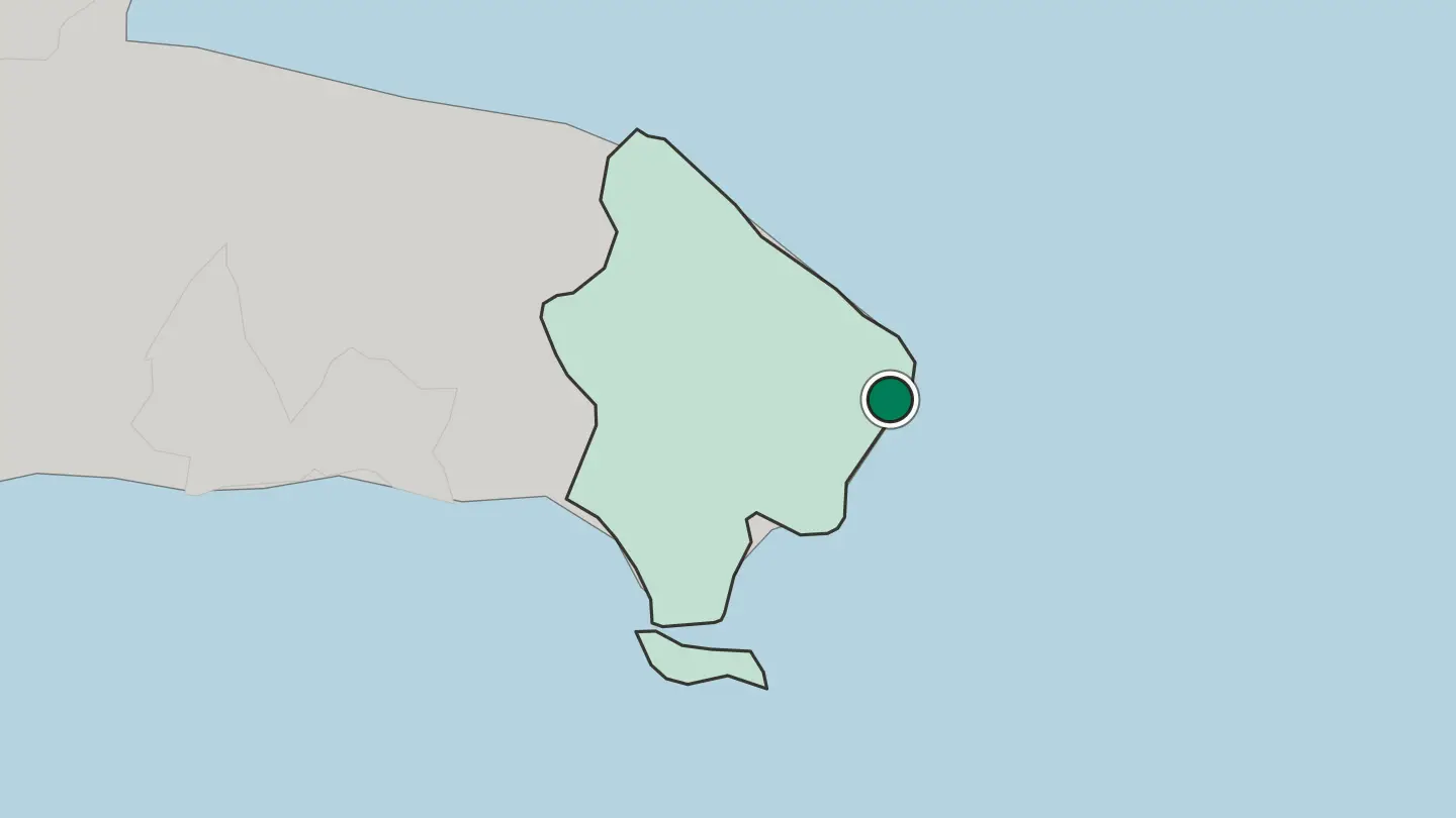 Map of Punta Cana in Dominican Republic