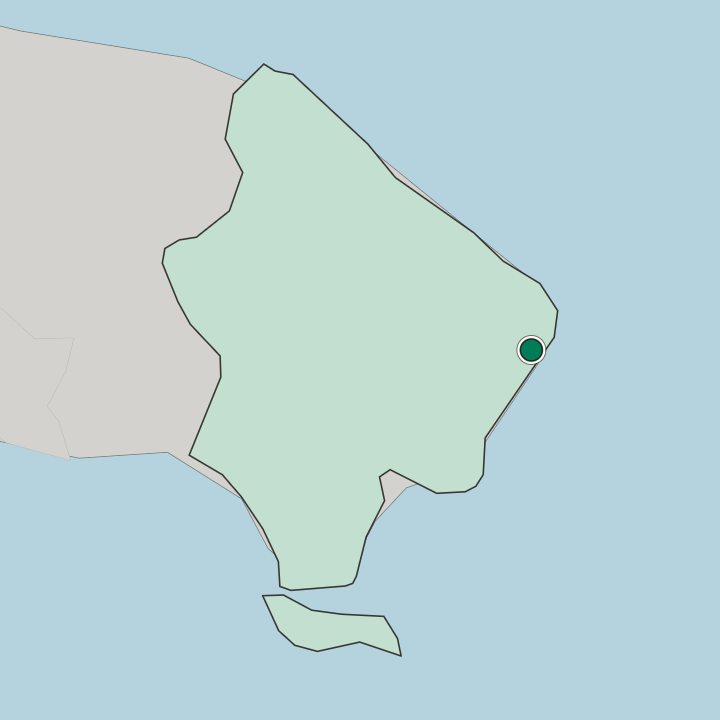 Map showing Punta Cana — In Provincia de La Altagracia