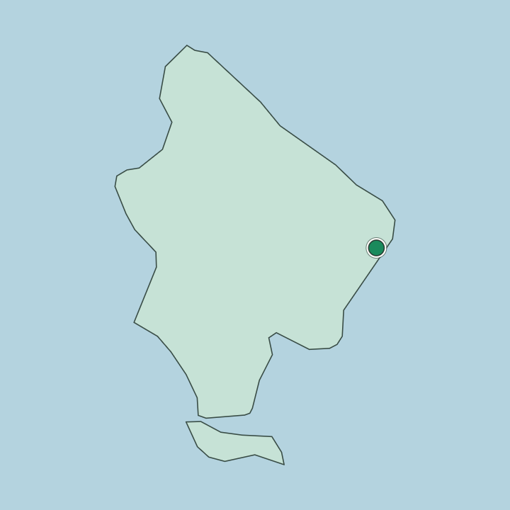 Map showing Punta Cana — In Provincia de La Altagracia