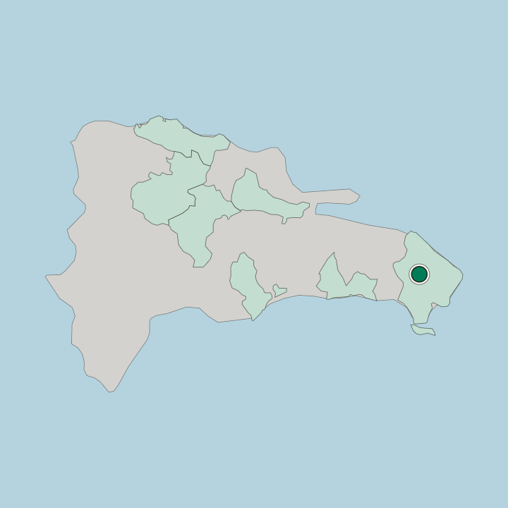 Map showing Salvaleón de Higüey — In Dominican Republic
