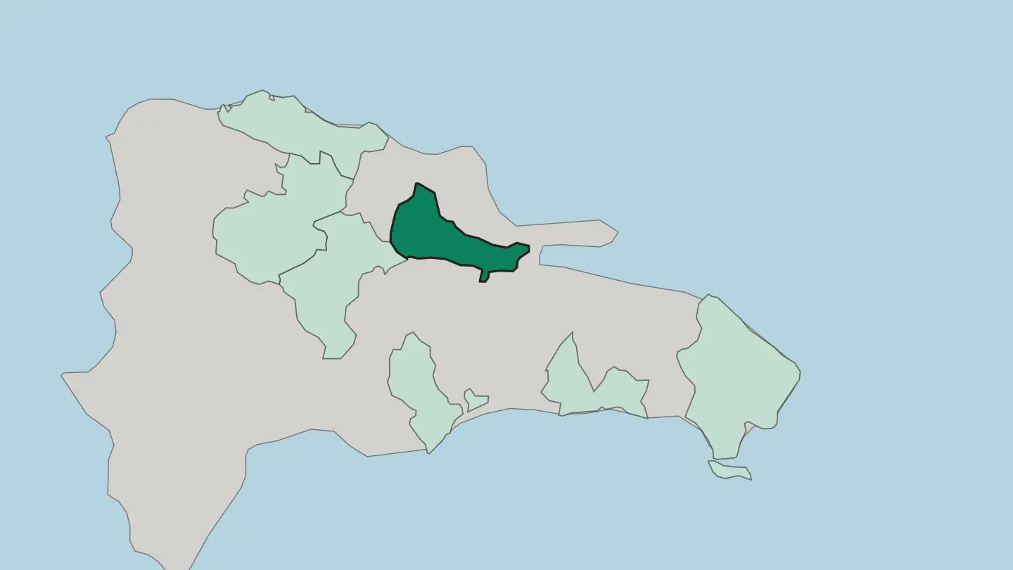 Map of Provincia Duarte in Dominican Republic