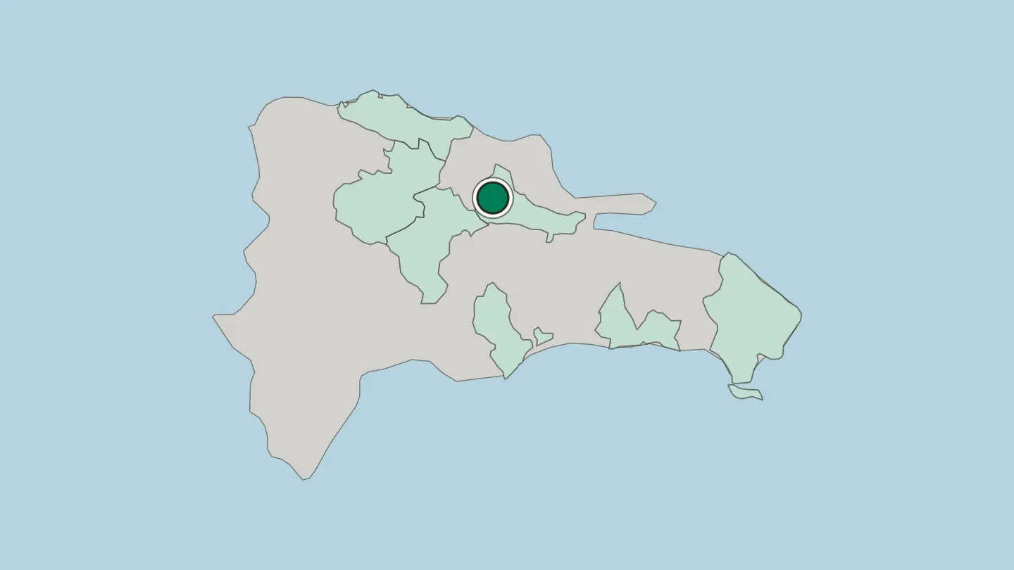Map of San Francisco de Macorís in Dominican Republic