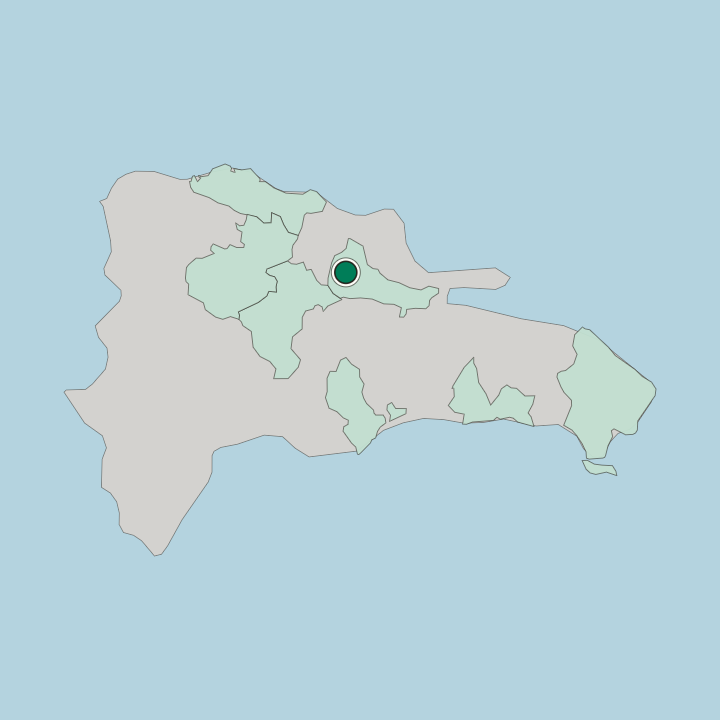 Map showing San Francisco de Macorís — In Dominican Republic
