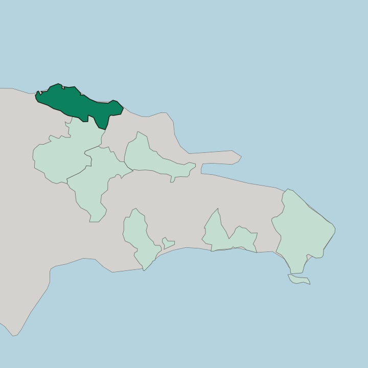 Map showing Puerto Plata — In Dominican Republic