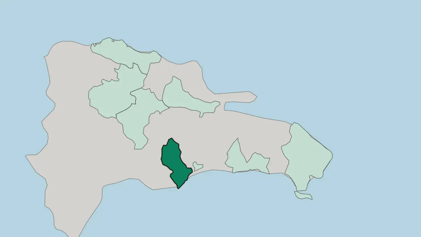 Map of San Cristóbal in Dominican Republic