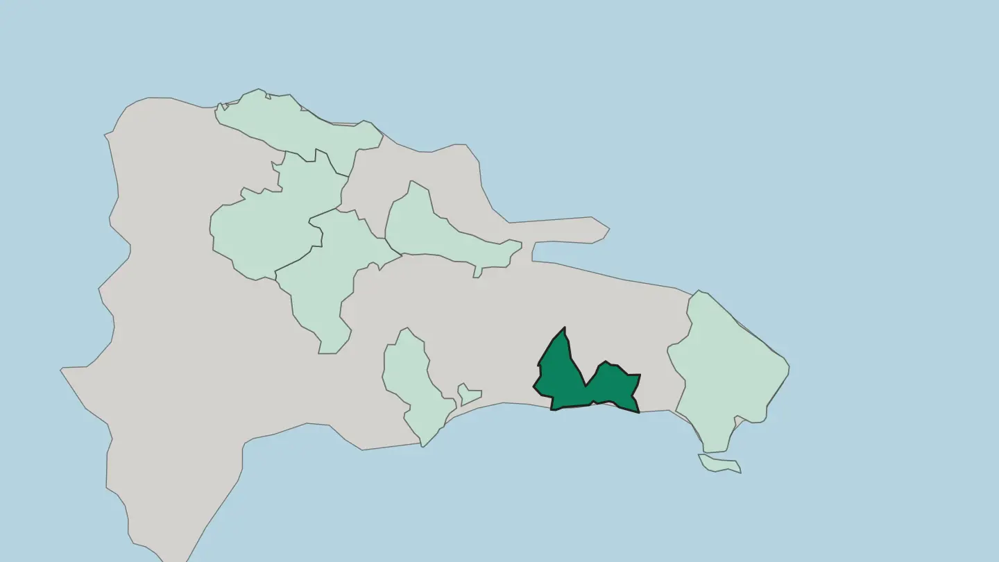 Map of San Pedro de Macorís in Dominican Republic
