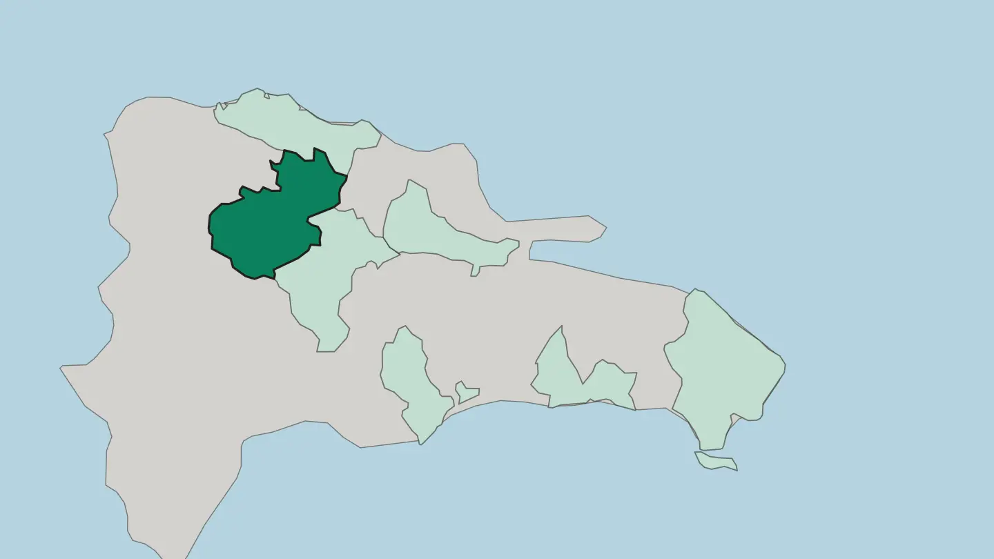 Map of Santiago in Dominican Republic