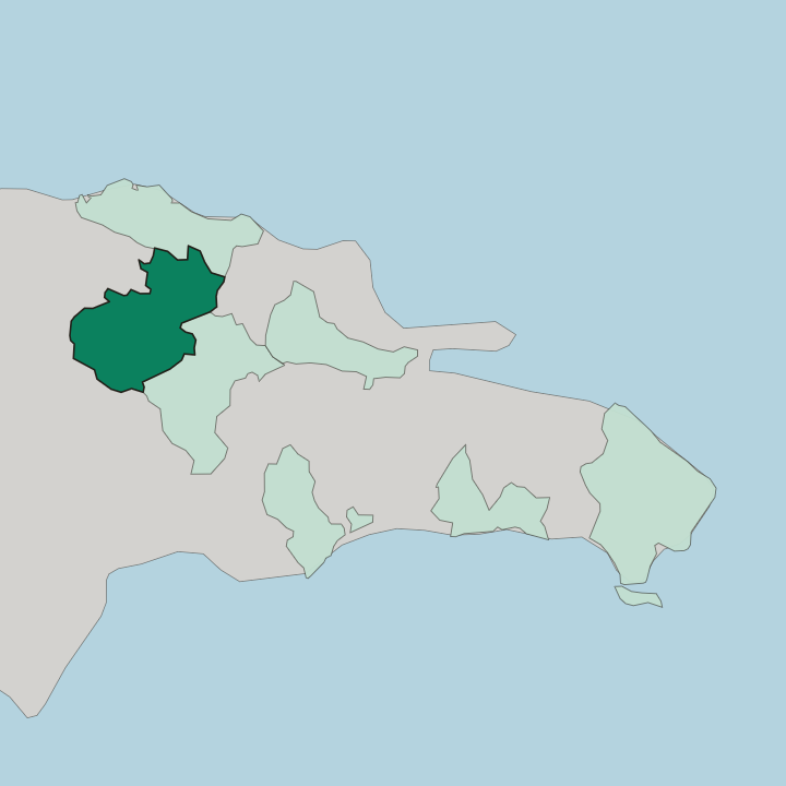 Map showing Santiago — In Dominican Republic