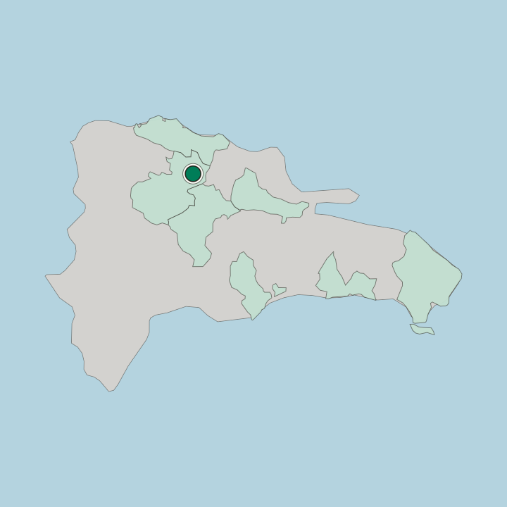 Map showing Santiago de los Caballeros — In Dominican Republic